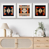 Set of 3, Dark Abstract Collage Wall Art Frames - BF88
